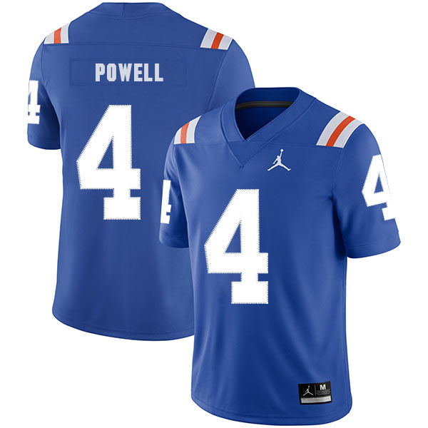 Men's None Blue 2024 game day Brandon Powell #4 replica Jersey