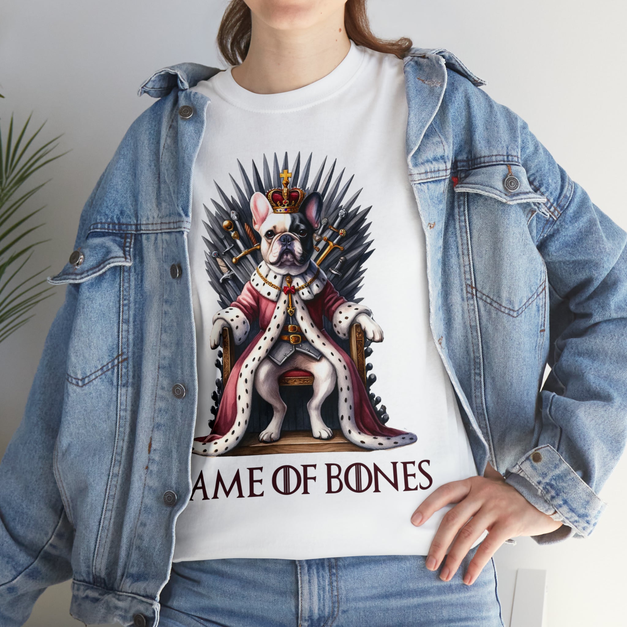Game Of Frenchies - Dog Owner Unisex Cotton T-shirt Everyday Use