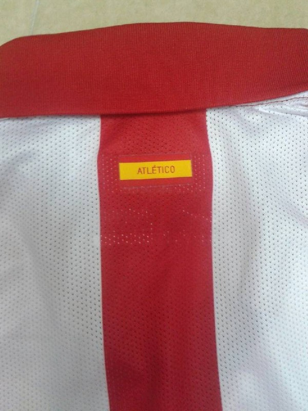 13-14 Atletico Madrid Home Long Sleeve Soccer Jersey Shirt - Official