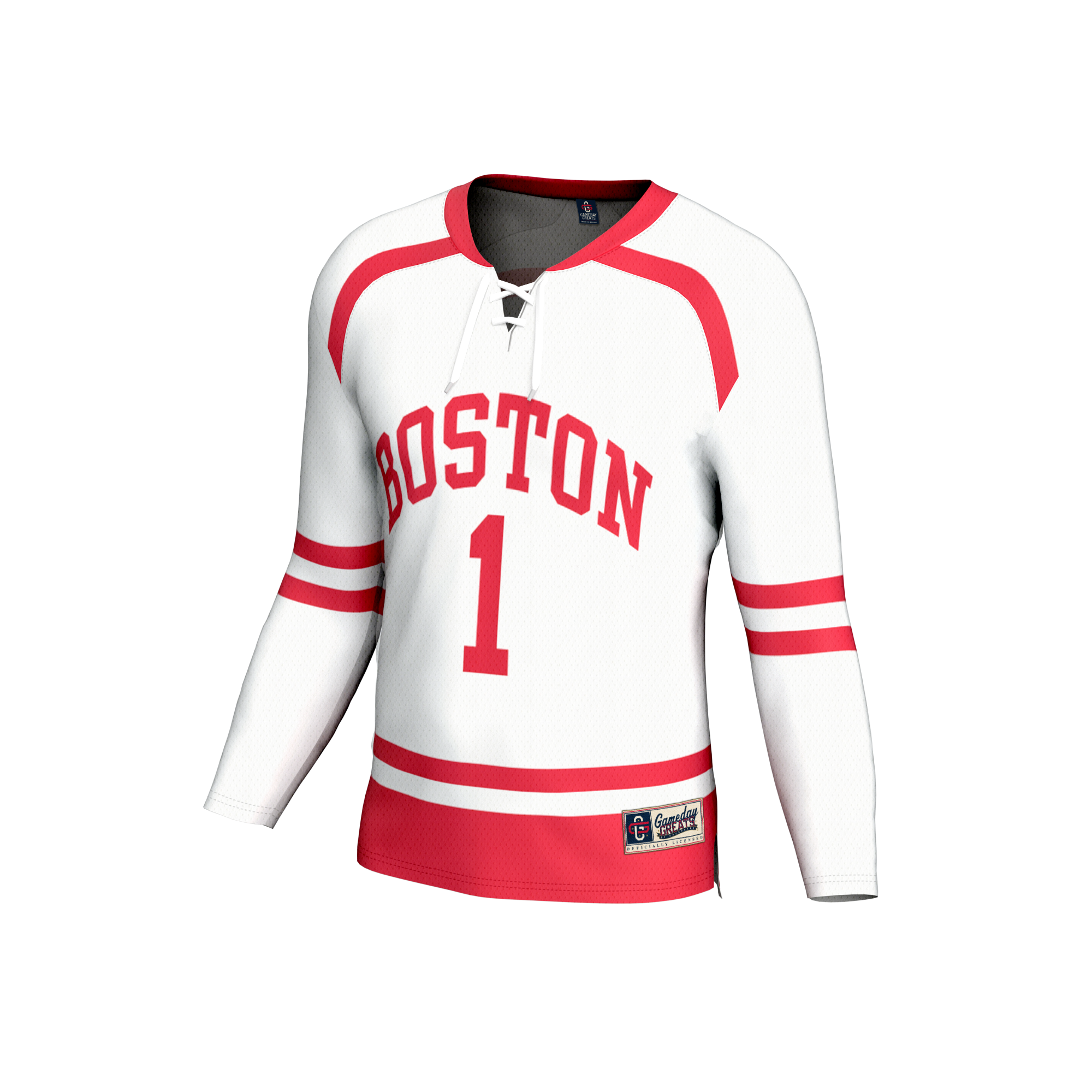[DDG] Boston University GameDay Greats Unisex Lightweight Collegiate Men's Hockey Fashion Jersey - White