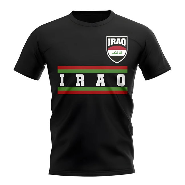 Limited-Edition Pro-Grade Iraq Core Football Country T-Shirt (Black)