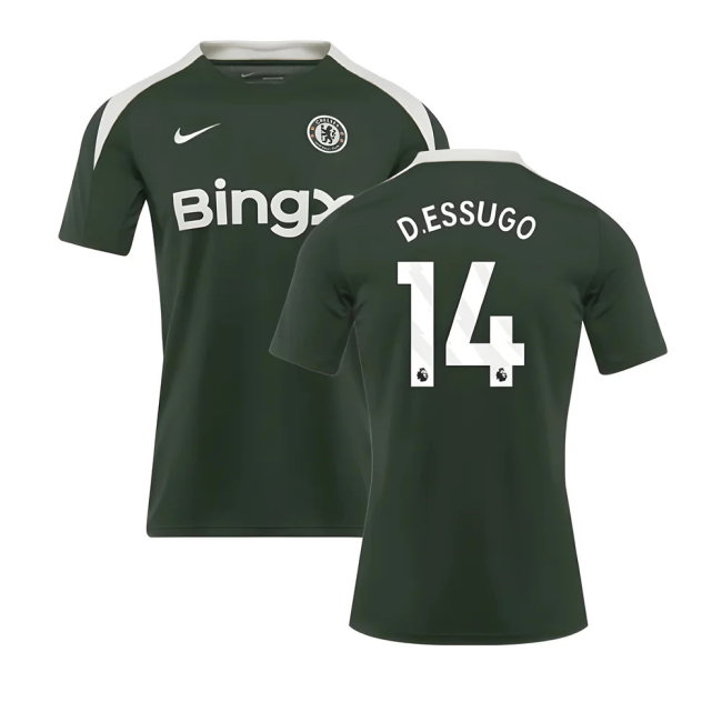 2025-2026 Chelsea Dri-Fit Strike Training Shirt (Green) (D.Essugo 14)