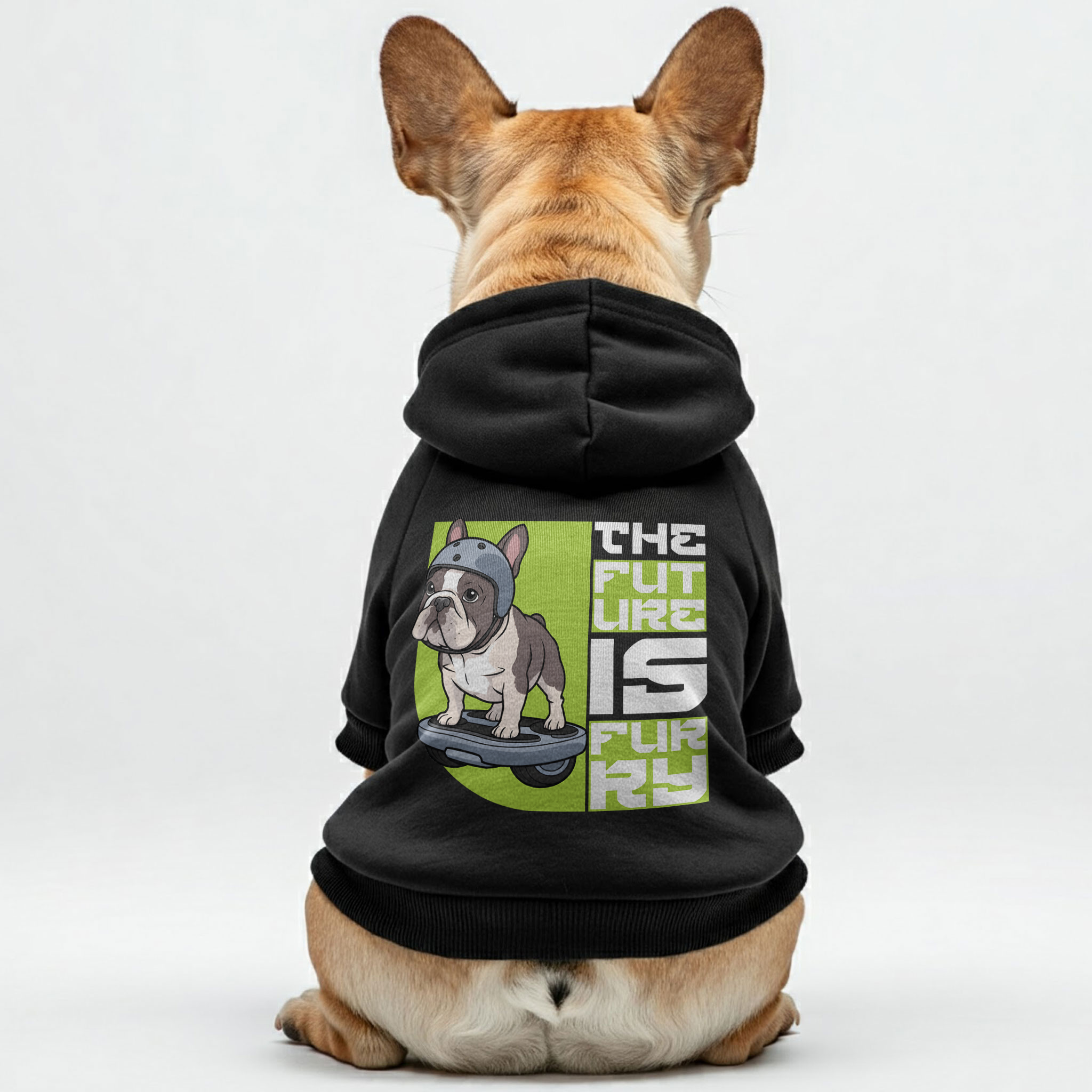 The Future Is Furry - Casual Personalized French Bulldog Hoodies With Funny Quotes – Stylish, Cozy, And Premium 100% Cotton Everyday Use