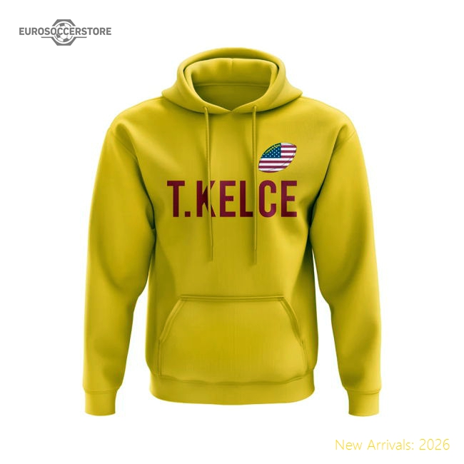 Travis National Teams Kelce Usa Name Hoody (Yellow) Xsb (3-4 Years)