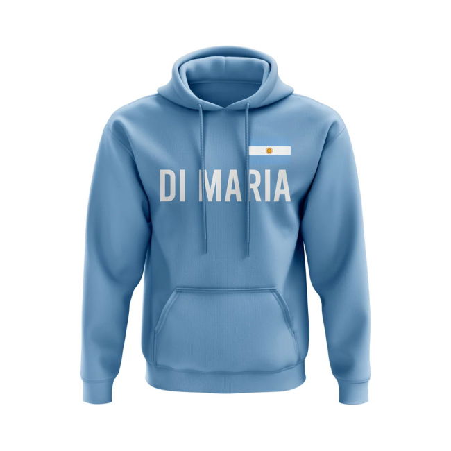 Athletic Angel Di Maria Argentina Name Hoody (Sky Blue)