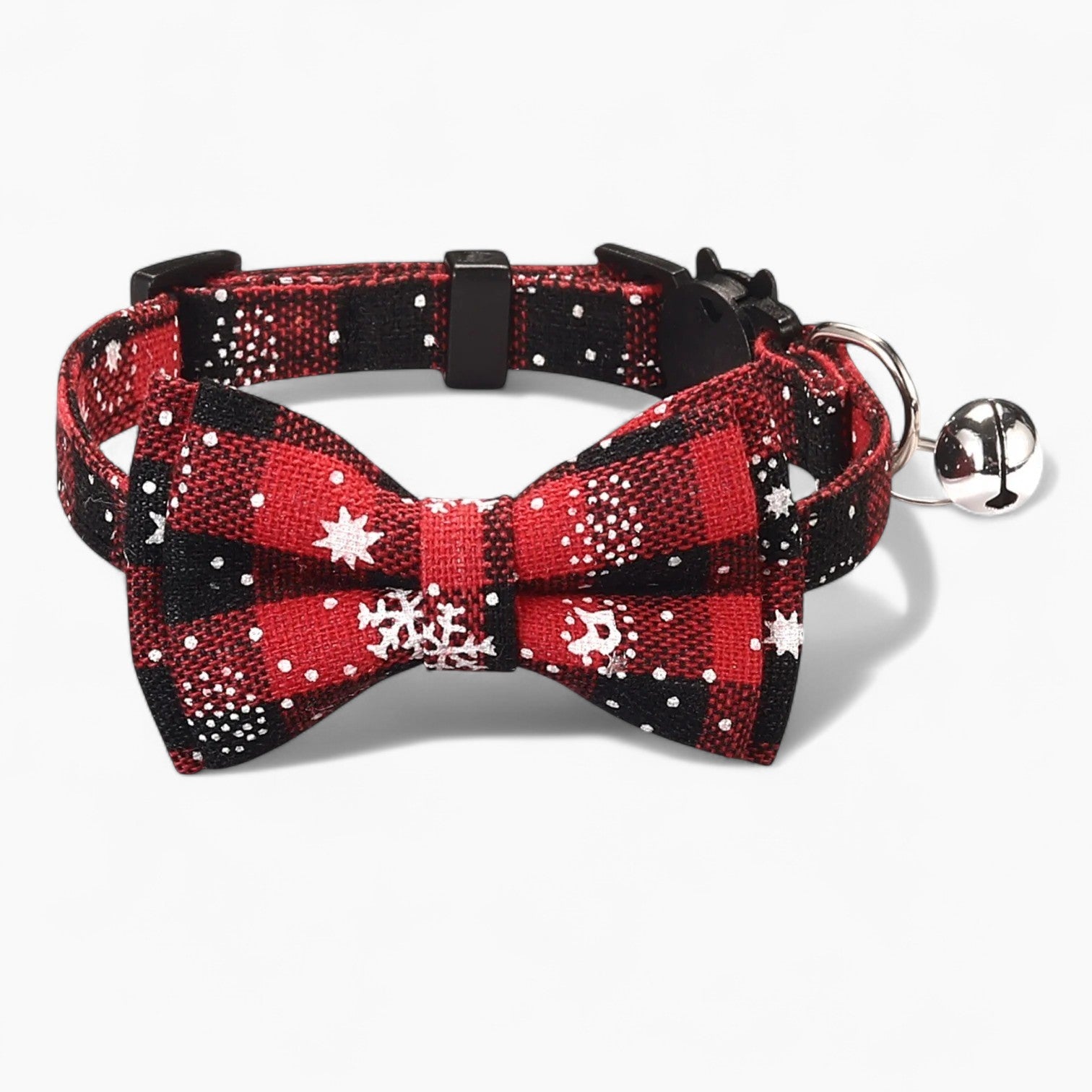 French Bulldog Snowflake Holiday Frenchie Collar And Bell – Adjustable