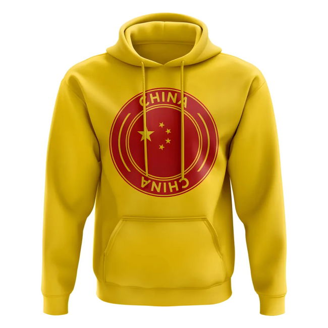 Championship Pro-Grade China Football Badge Hoodie (Yellow)