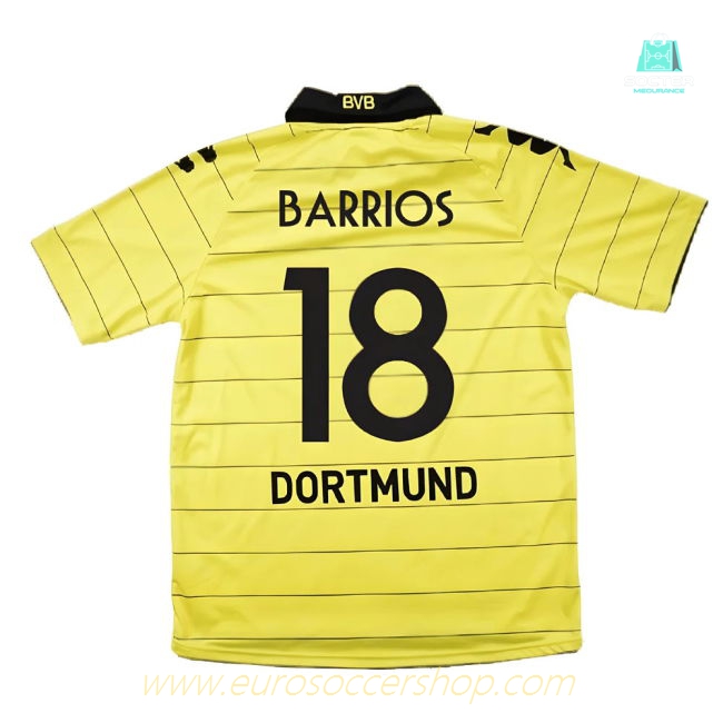 Borussia Dortmund 2010-11 Home Shirt ((Excellent) M) (Barrios 18)