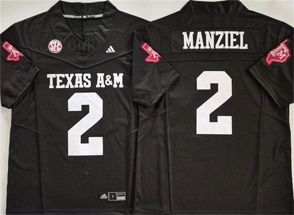 Men's None Johnny Manziel #2 alternate jersey Black 2025 game day