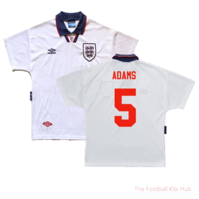 England 1993-1995 Home Shirt (L) (Excellent) (Adams 5)