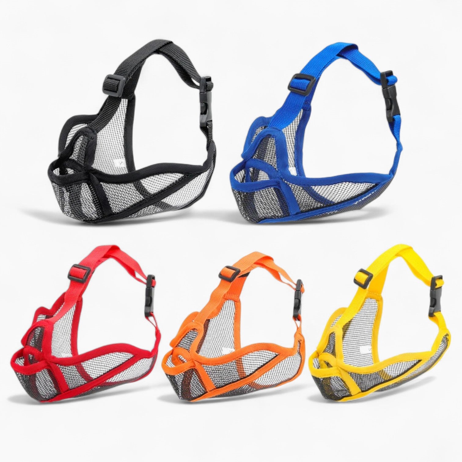 SnoutEase Frenchie Mesh Muzzle – Breathable Anti-Bark Safety Mask