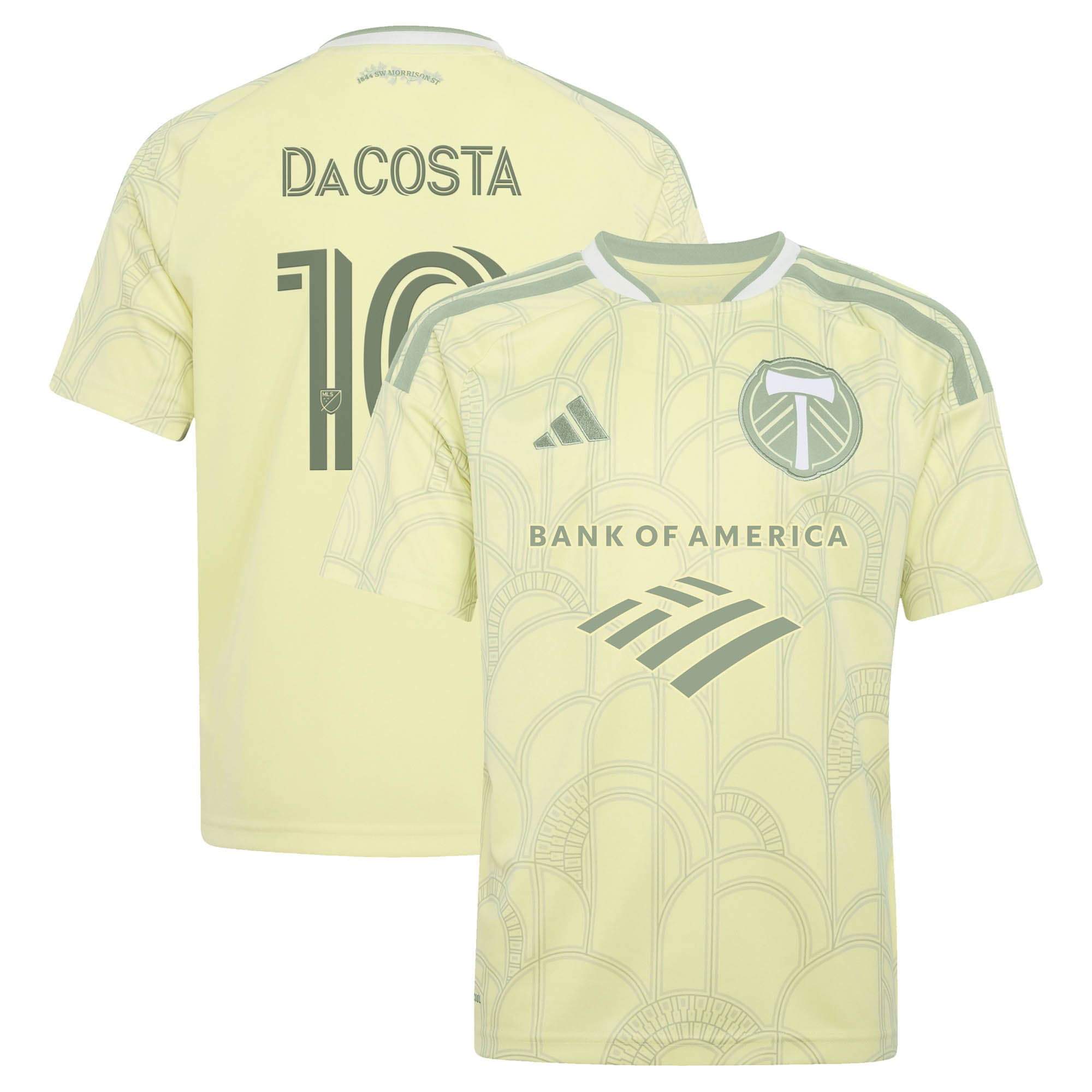 [LK] David Da Costa Portland Timbers Youth 2026 Civic Stadium Kit Replica Jersey - Yellow