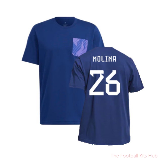 [LK] 2022/23 Argentina DNA Graphic Tee (Night Indigo) (MOLINA 26)
