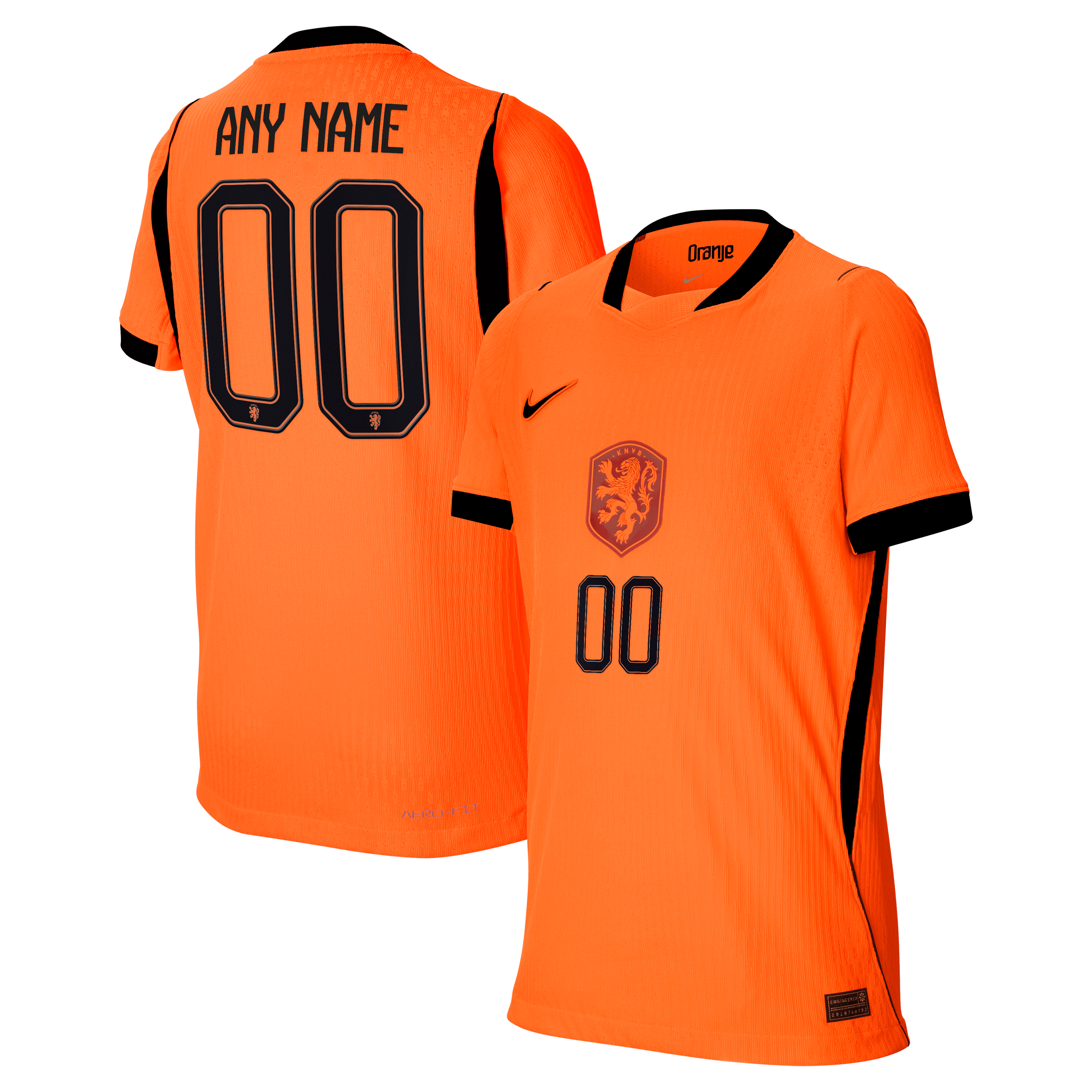 [JED] Netherlands National Team Youth 2026 Home Match Authentic Custom Jersey - Orange