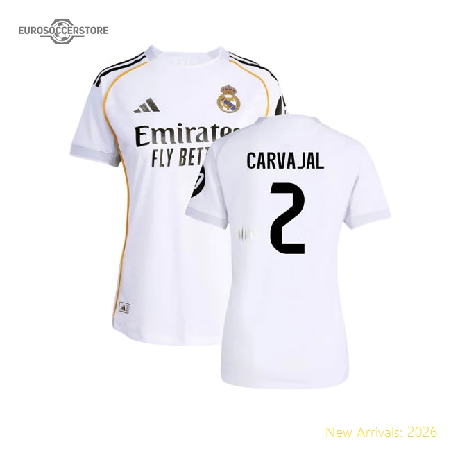 2025-2026 Real Madrid Authentic Home Shirt (Womens) (Carvajal 2)