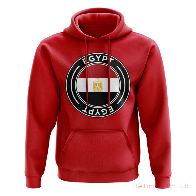 Men Egypt Football Badge Hoodie (Red)
