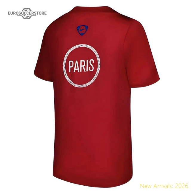 Authentic Professional-Grade 2025-2026 Psg T90 Remix T-Shirt (Red) - Kids