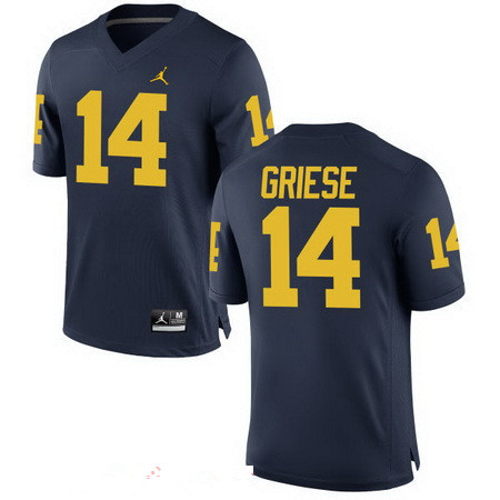 Men's UM Wolverines Blue 2024 home jersey Brian Griese #14 official