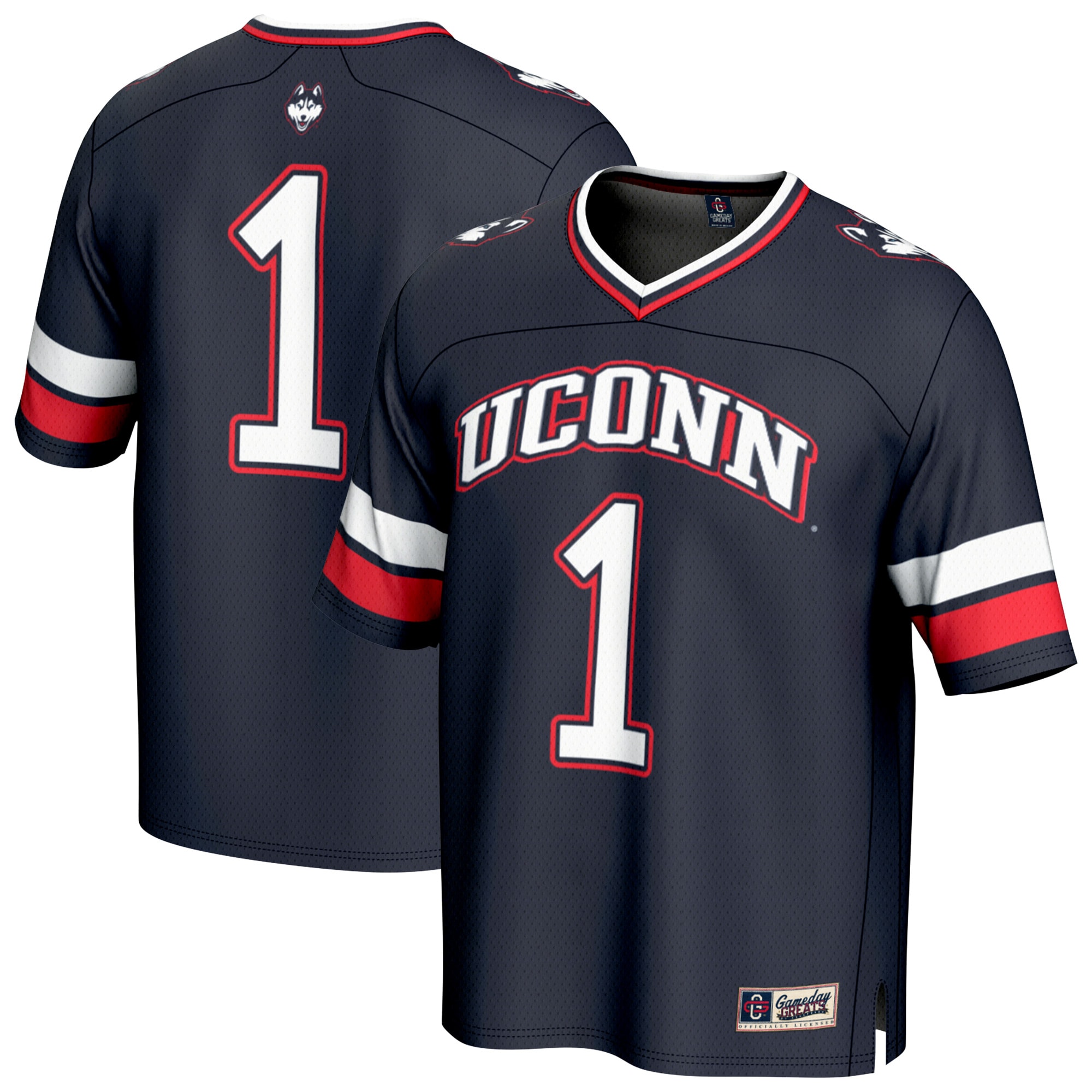 #1 UConn Huskies GameDay Greats Lightweight Collegiate Football Fashion 26/27 Football Jersey - Navy