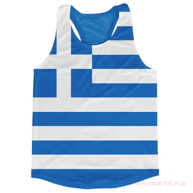 Men Greece Flag Running Vest UEFA Euro