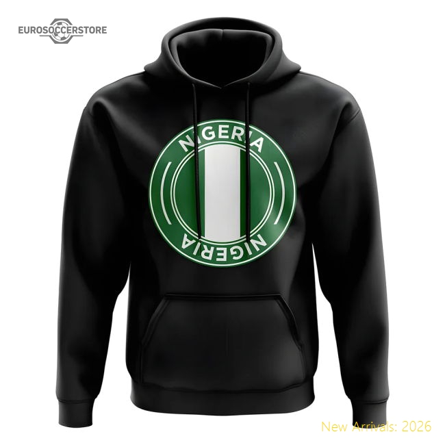 Nigeria National Team Football Badge Hoodie (black) - Premium Collection