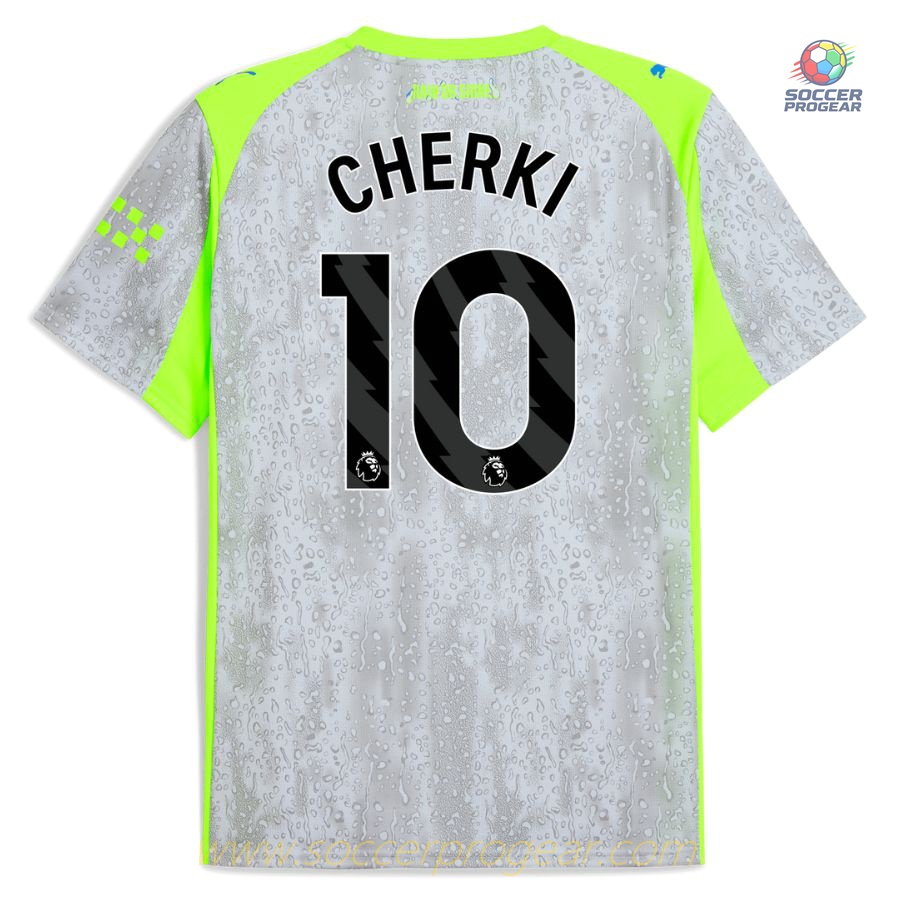 Manchester City Third Kids Edition Kit Soccer Shirt 2025-26 Edition Cherki