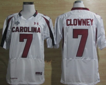 Men's None White 2024 college football Jadeveon Clowney #7 authentic