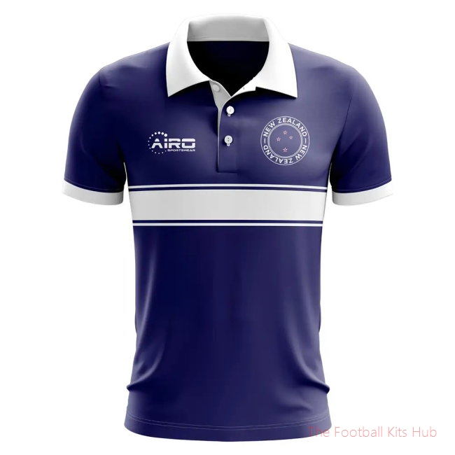 New Zealand Concept Stripe Polo Shirt (Navy)