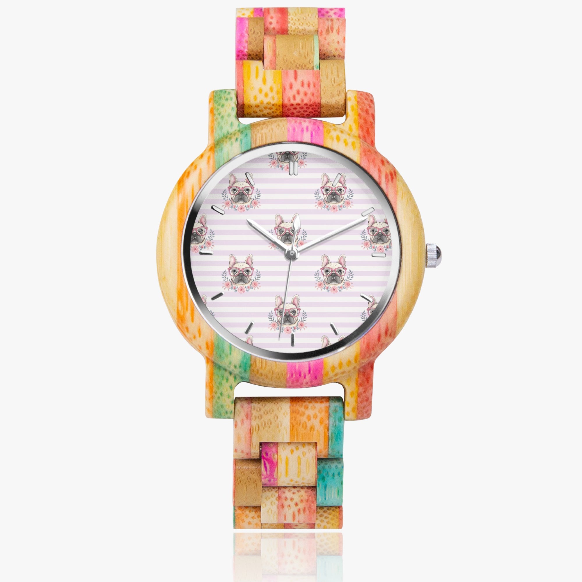 High-Quality Albert - Stylish Wooden Watch For Frenchie Lovers for Fa...