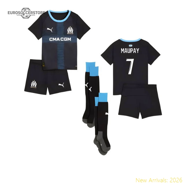 Away Club Teams,Marseille 2025-2026 Marseille Shirt Mini Kit (Maupay 7)