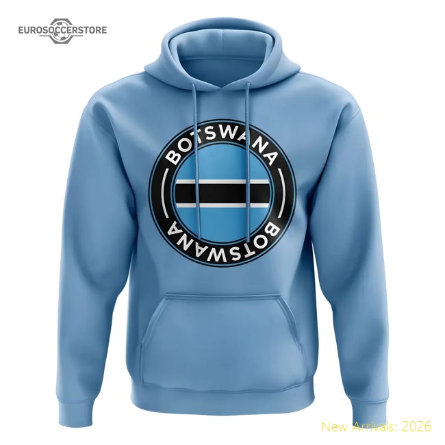 Premium Botswana Football Badge Hoodie (sky) - Cost-effective