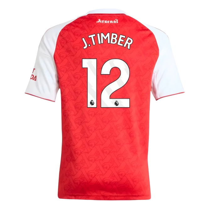 Arsenal Home Football Shirt 2025-20 Season Timber 12 L M S Kids