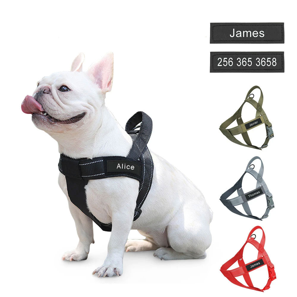 French Bulldog专属 Frenchie Personalized Vest-style Tactical Chest Harn...