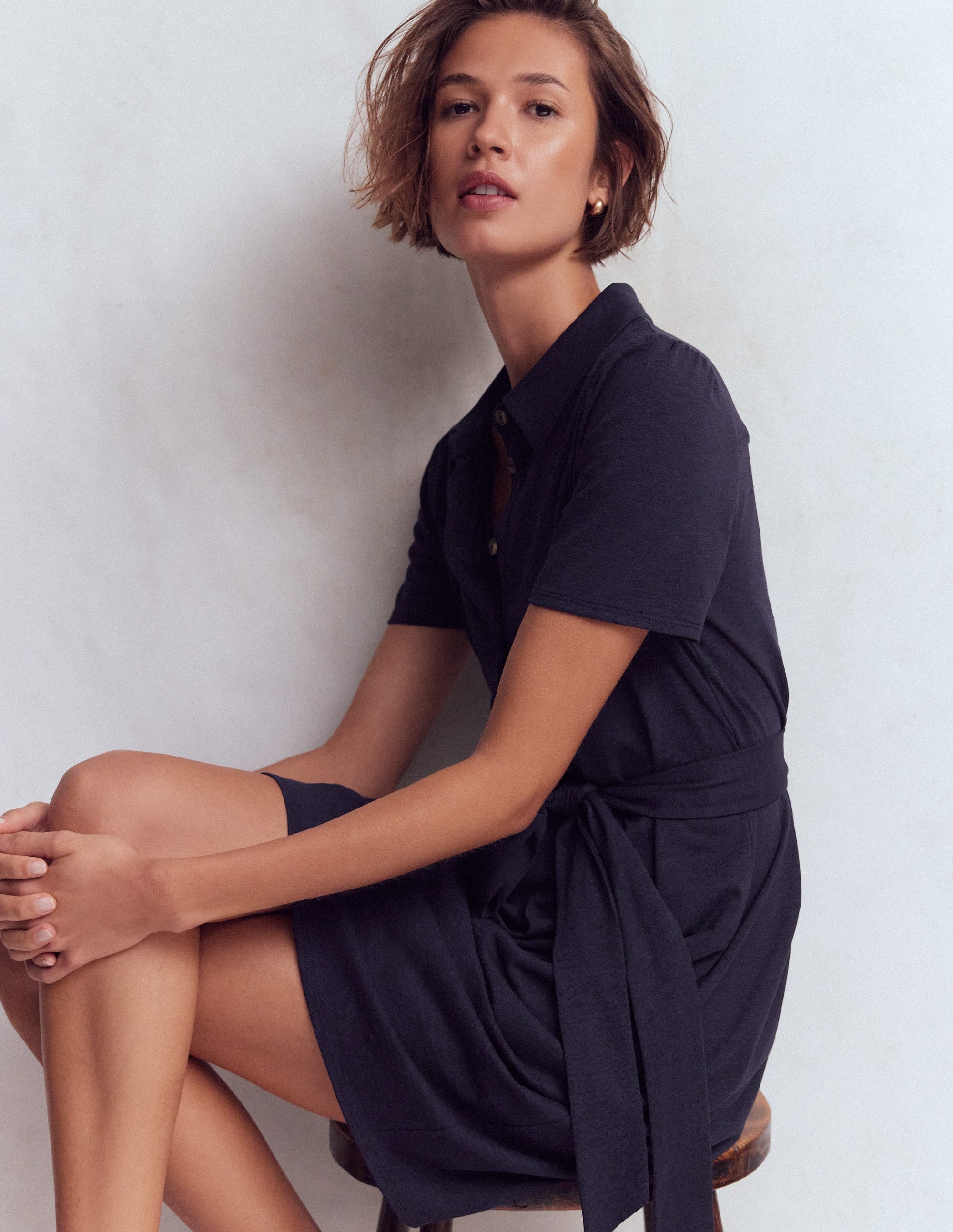 Patti Short Jersey Shirt Dress
