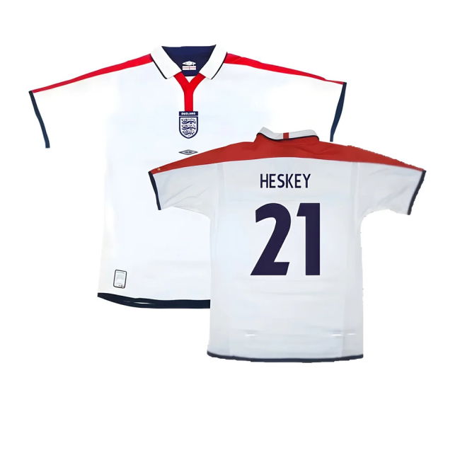 England 2003-05 Home Shirt ((Very Good) L) (Heskey 21)