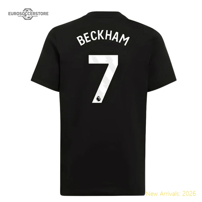 Premium-grade 2025-2026 Man Utd Eu Training Tee (black) (beckham 7)