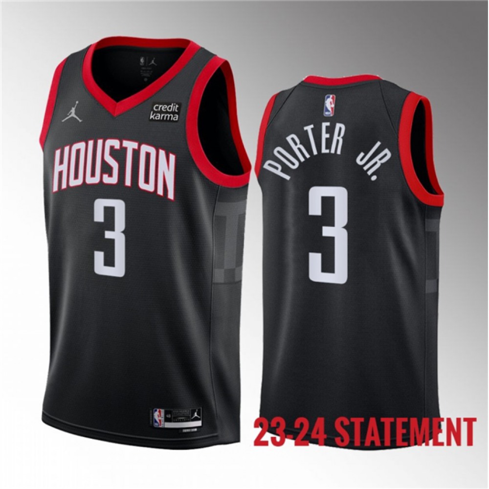 Durable 3 Houston Rockets Black Jersey - - Must-Have Jersey