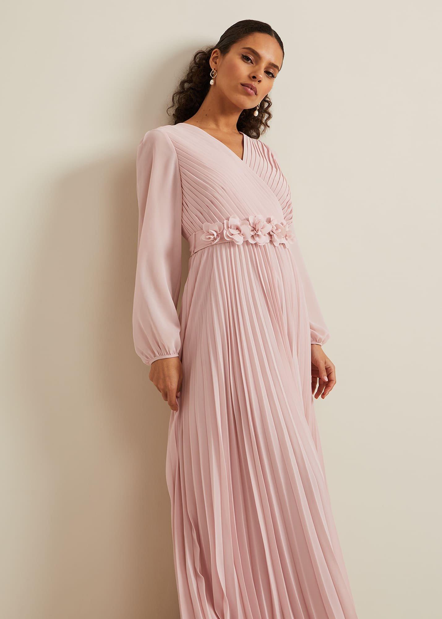 Petite Alecia Pleated Maxi Dress