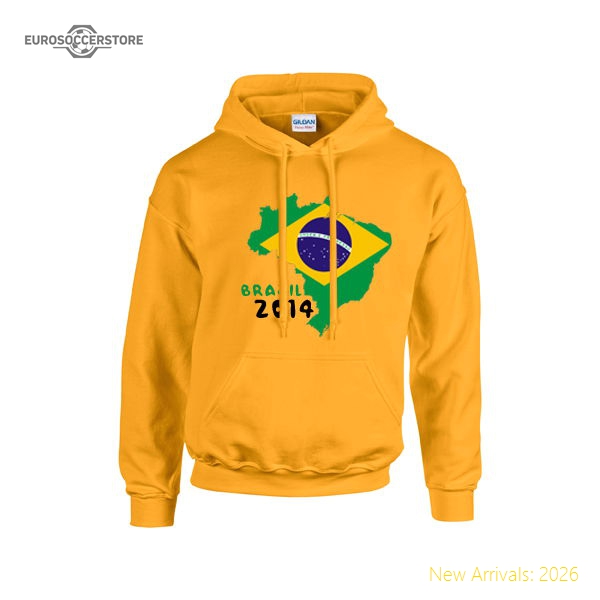 Brazil 2014 Country Flag Hoody (yellow) - Kids