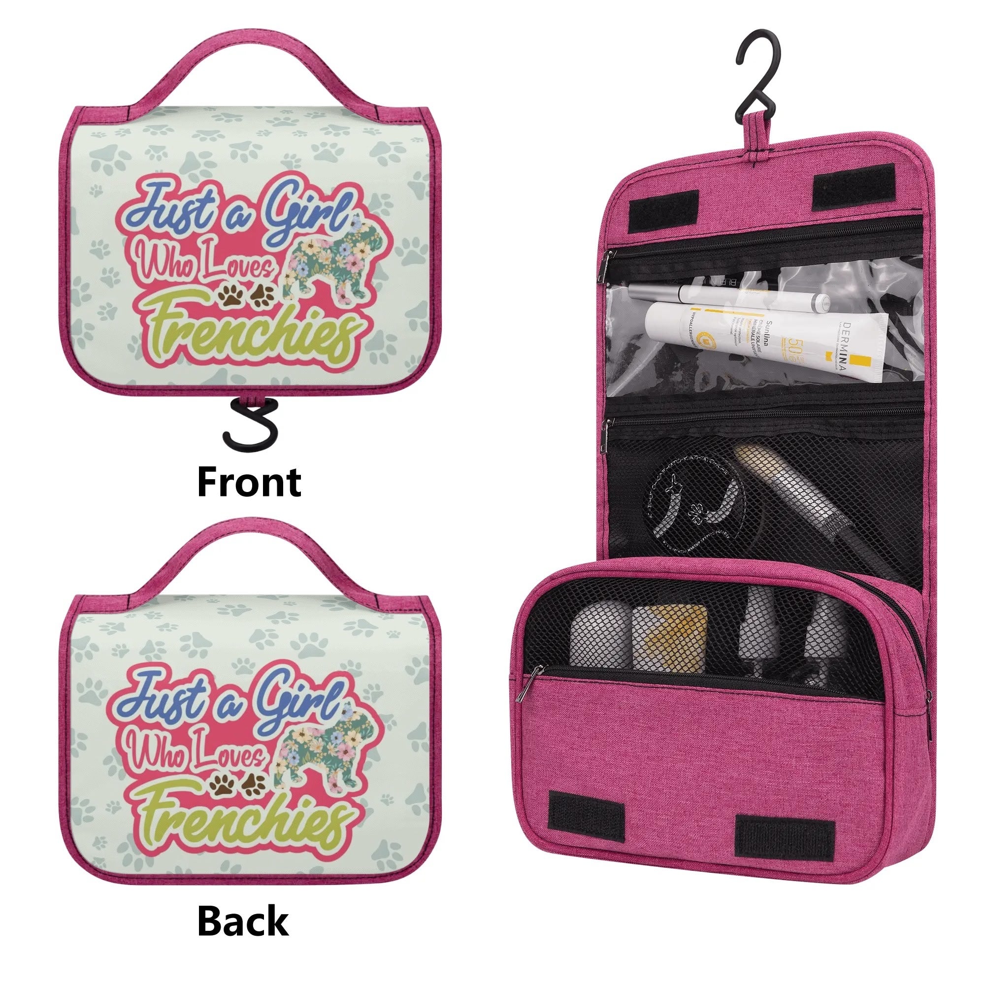 French Bulldog Charlie Cosmetic Travel Bag Durable Dog Item