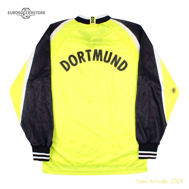 Professional-Grade Borussia Dortmund 1995-96 Long Sleeve Home Shirt (S)