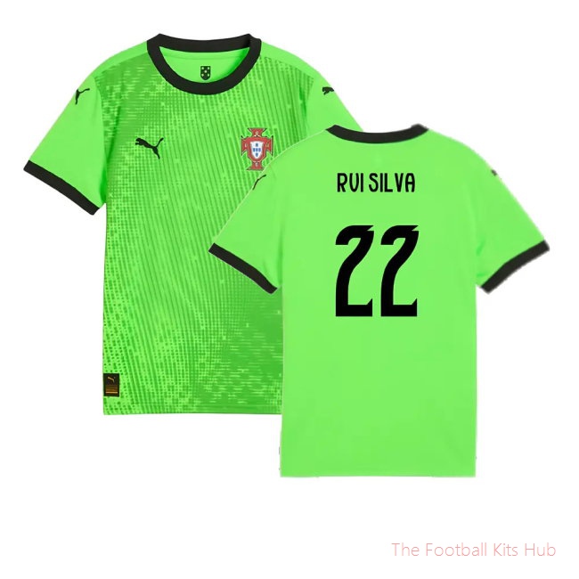 [LK] 2025/26 Portugal Home Goalkeeper Shirt (Green) - Kids (Rui Silva 22)