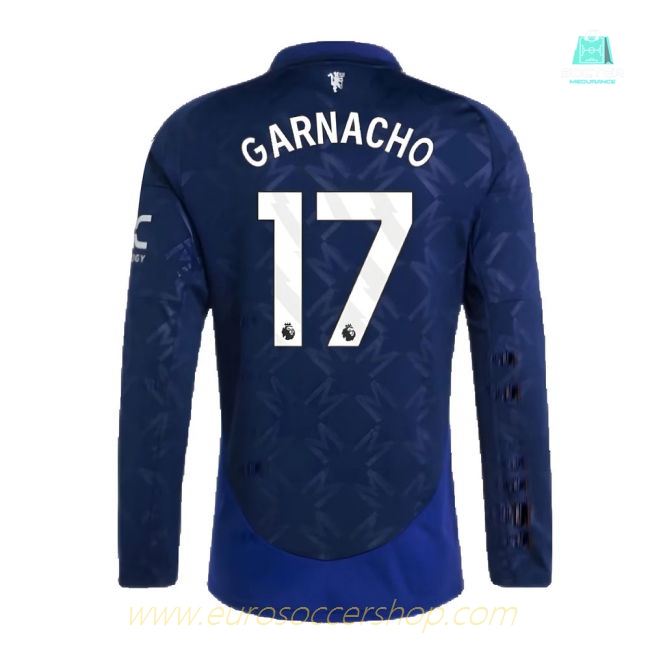 2024-2025 Man Utd Long Sleeve Away Shirt (Garnacho 17)