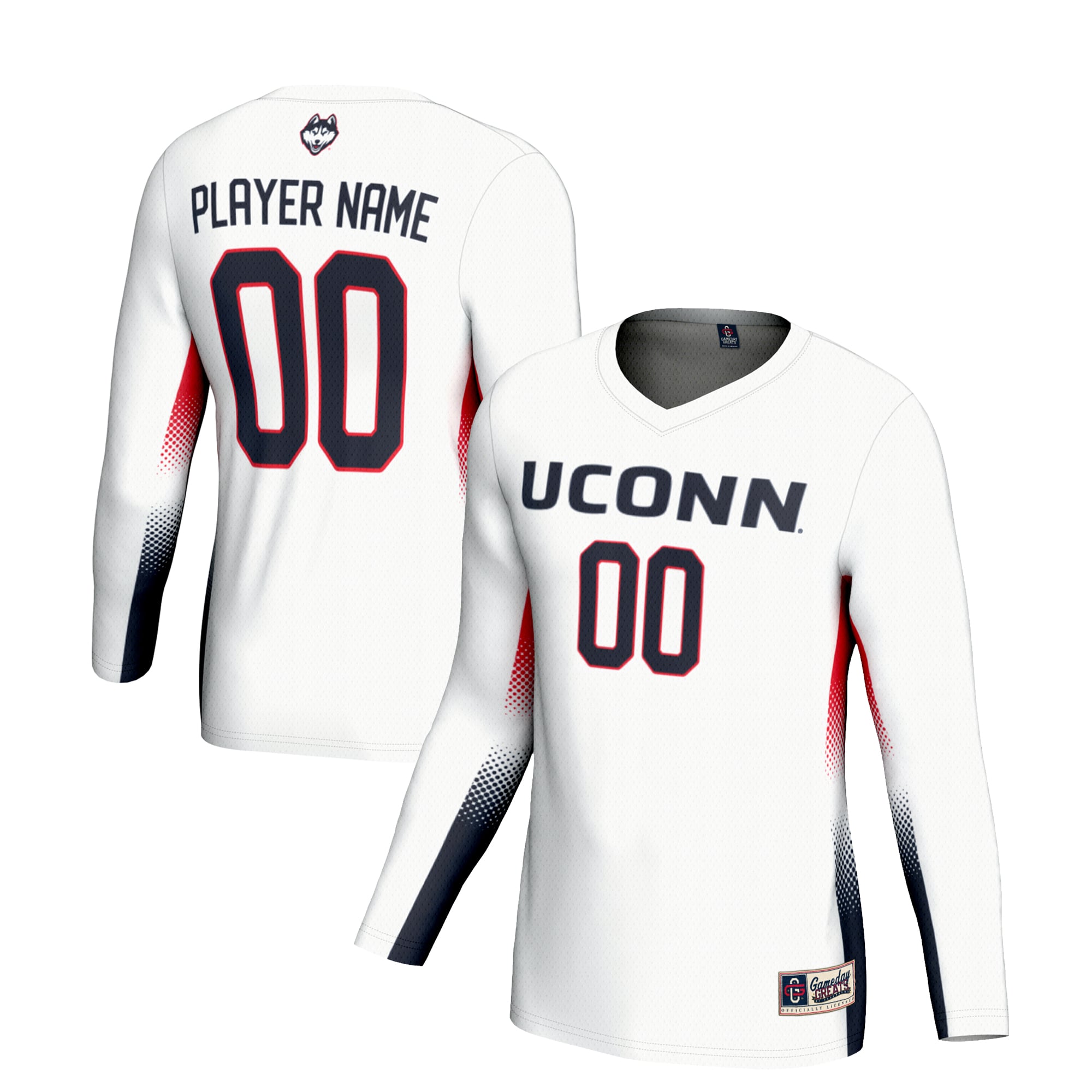 UConn Huskies GameDay Greats Youth NIL Lightweight Volleyball Jersey - White