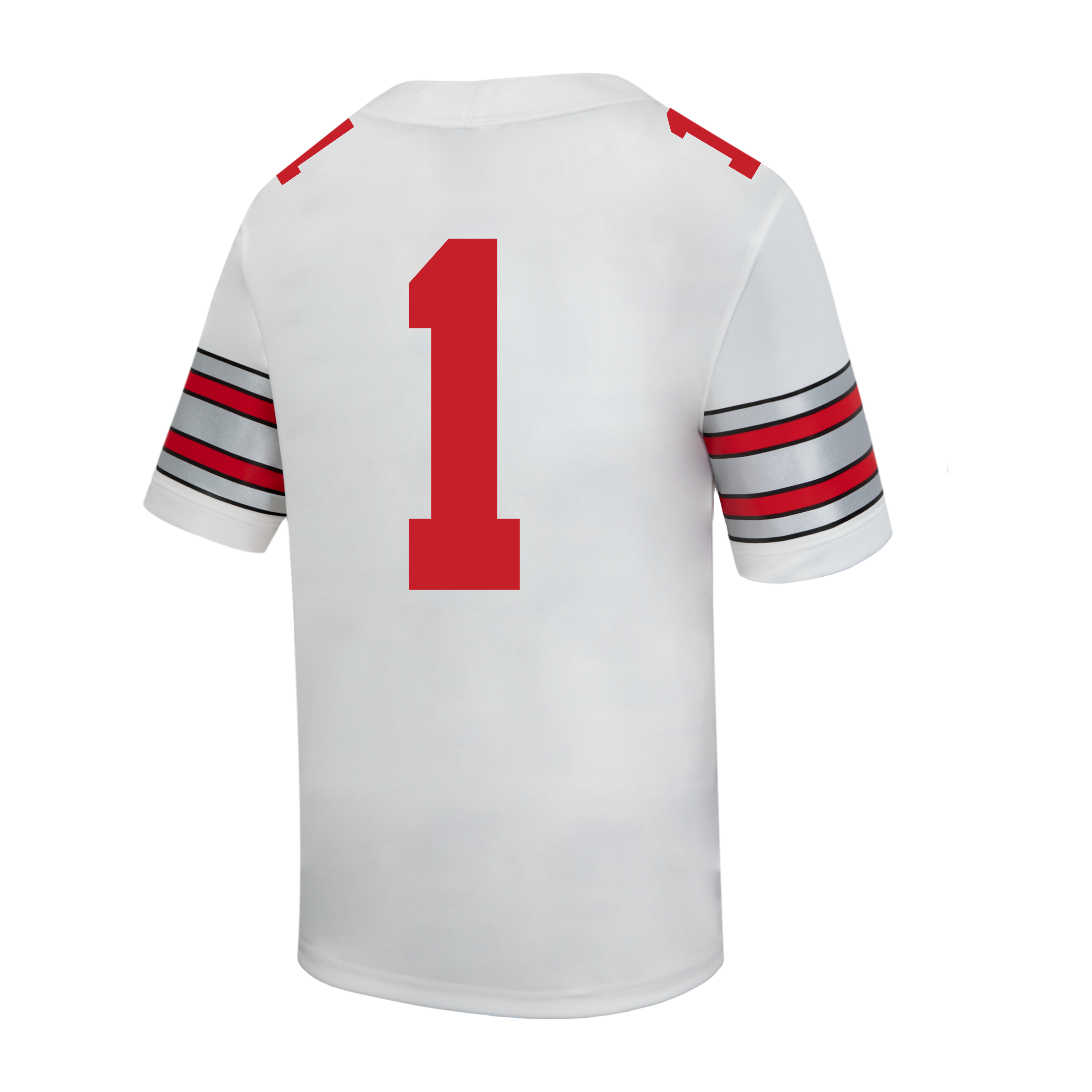 Youth #1 White Ohio State Buckeyes Football Jersey