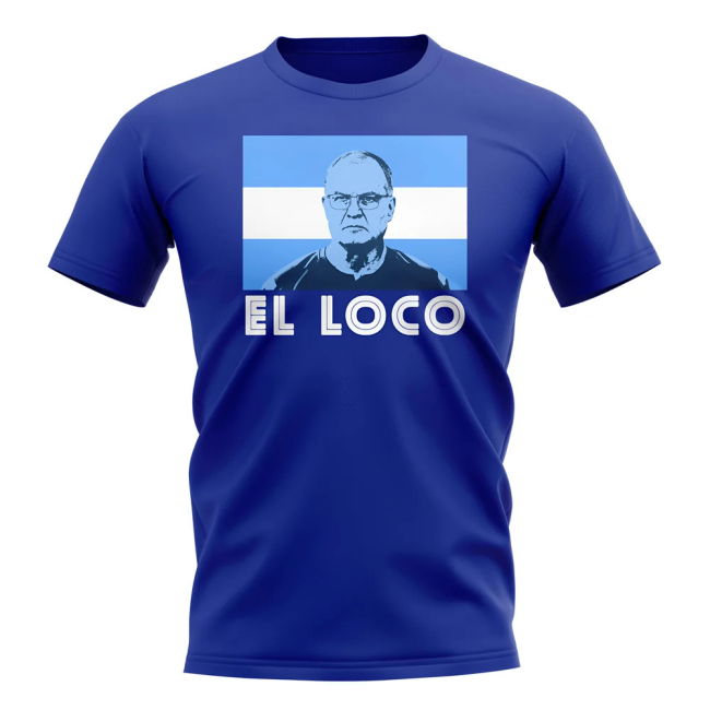 Fan-Favorite Marcelo Bielsa El Loco T-Shirt (Royal) Limited-Edition