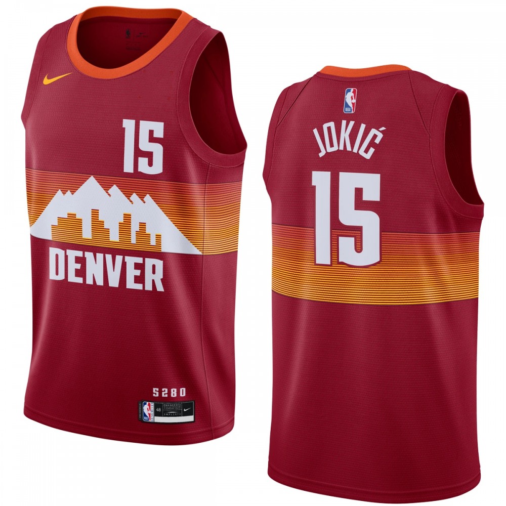 Performance Denver Nuggets Nikola Jokic15 Red Jersey City Edition