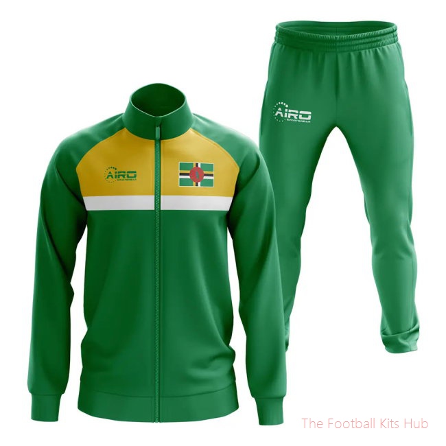 Men Dominica Concept Football Tracksuit (Green)