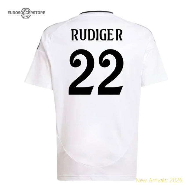 2024-2025 Football Team Kids Durable Rudiger Jersey Climacool
