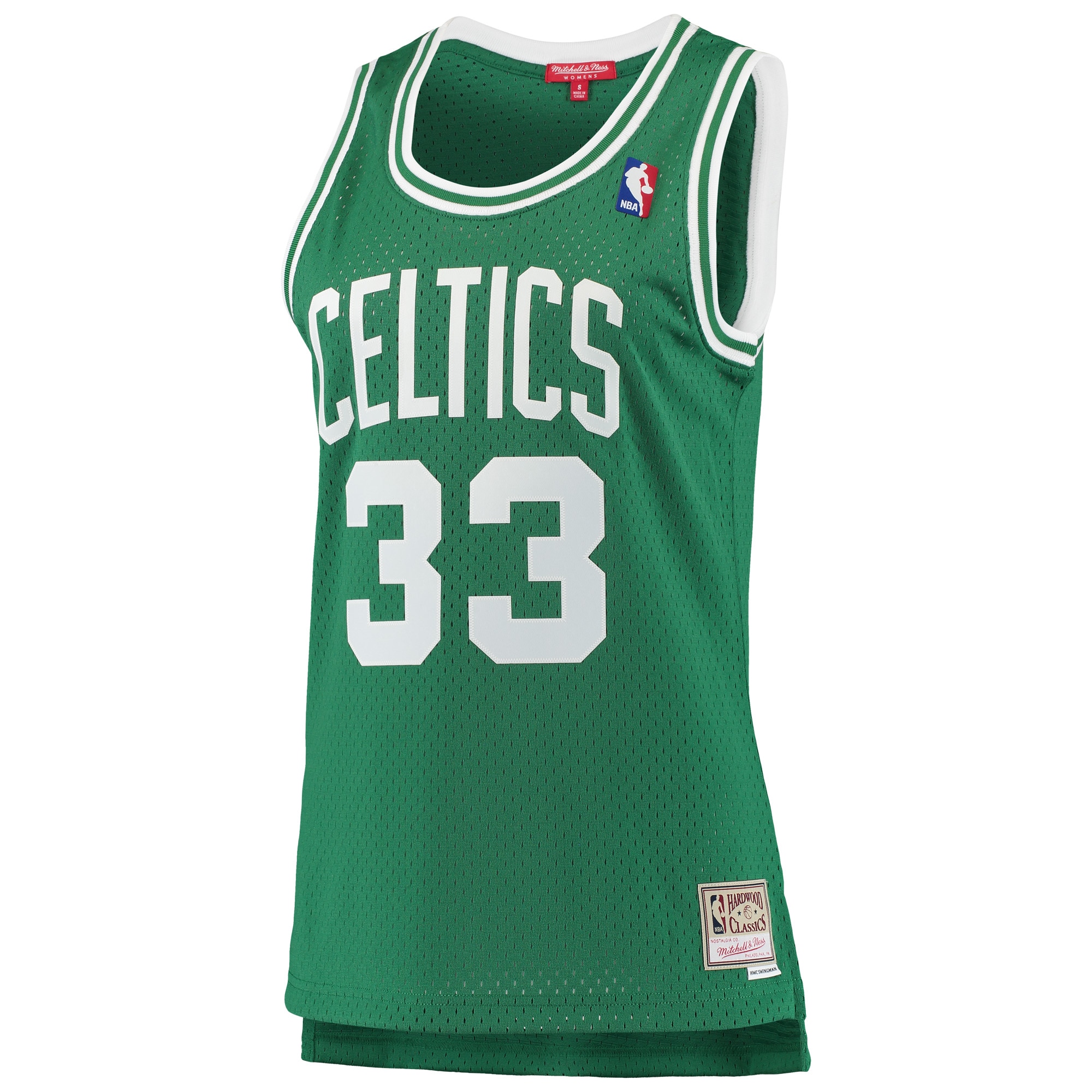 [LK] Larry Bird Boston Celtics Women's 1985-86 Hardwood Classics Swingman Jersey - Kelly Green